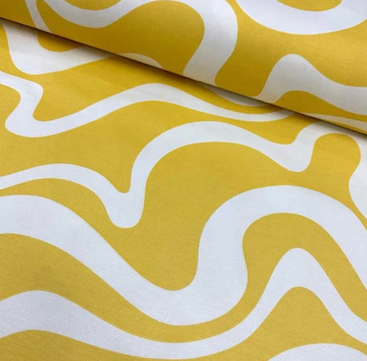 SOLANA YELLOW & WHITE RECTANGLE TABLECLOTH
