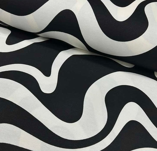 KIVO BLACK & WHITE RECTANGLE TABLECLOTH