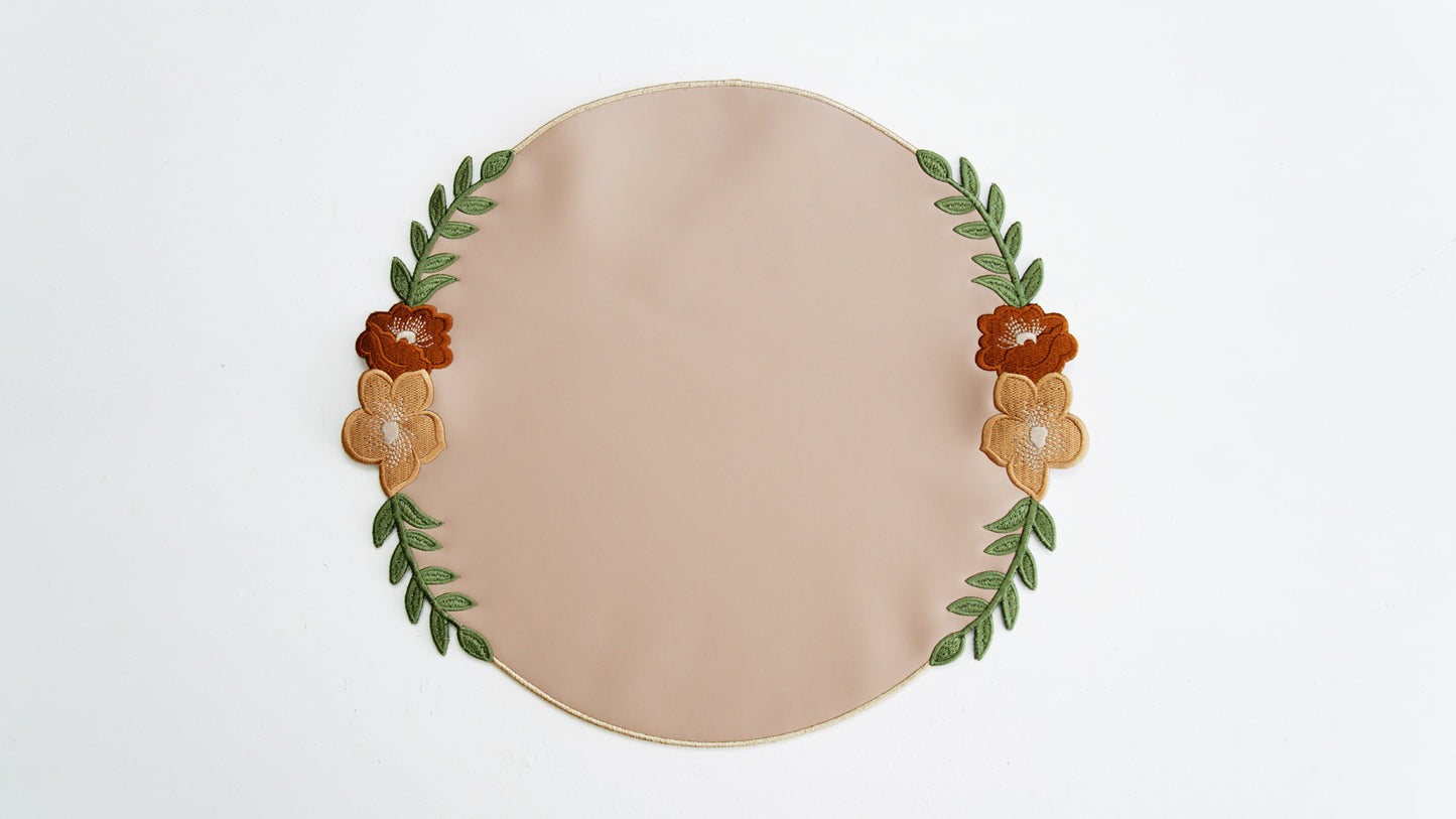 JASMINE BEIGE FAUX LEATHER PLACEMAT