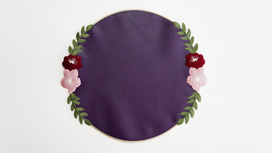 JASMINE PURPLE FAUX LEATHER PLACEMAT