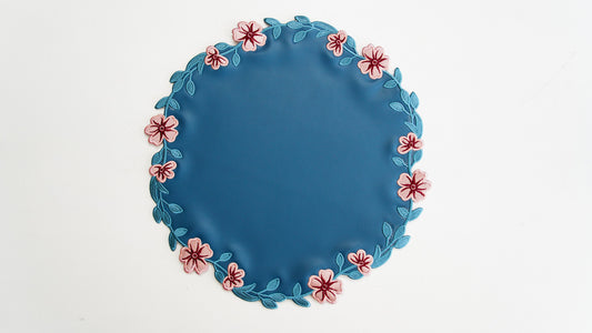 UNITY BLUE PINK FAUX LEATHER PLACEMAT