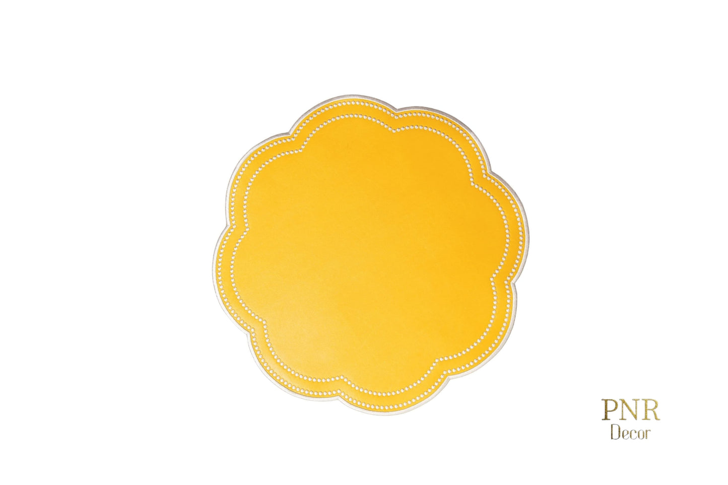 NURTURE YELLOW FAUX LEATHER PLACEMAT