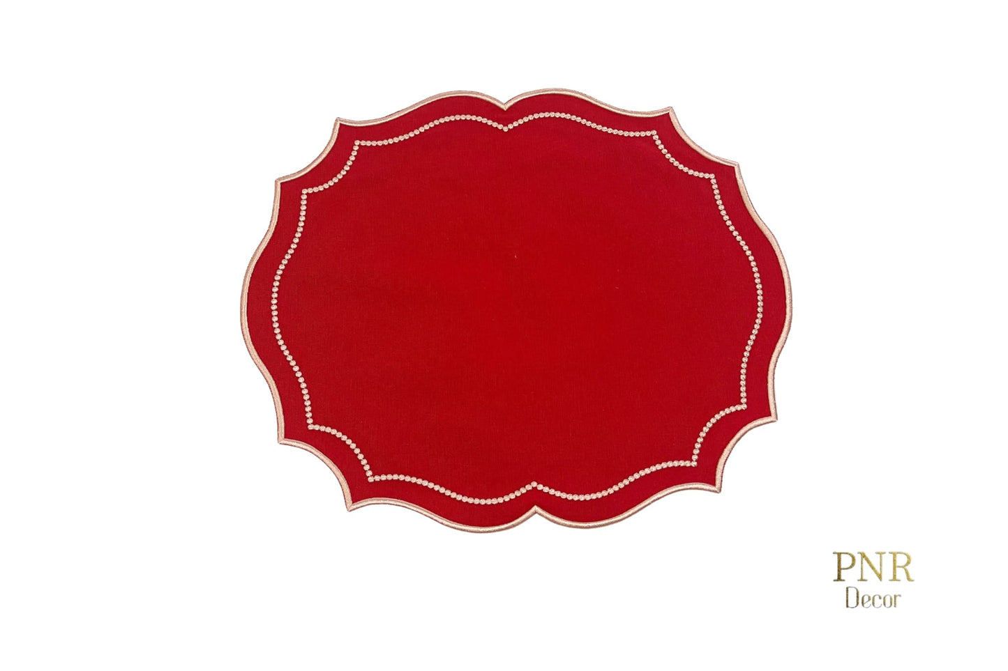 CRIMSON RED FABRIC PLACEMAT