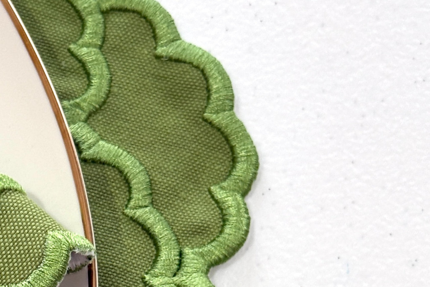 CRESSIDA GREEN FABRIC PLACEMAT NAPKIN