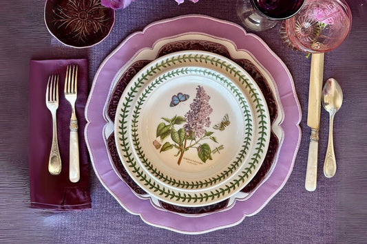 CLARION WHITE PURPLE FAUX LEATHER PLACEMAT
