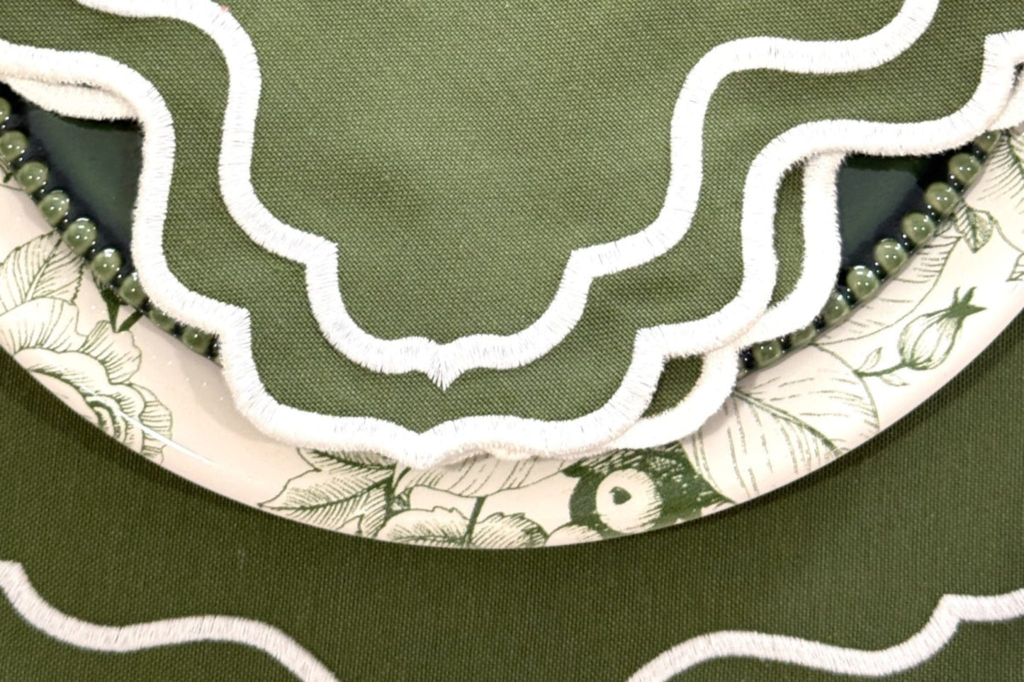 BREEZE DARK GREEN FABRIC PLACEMAT