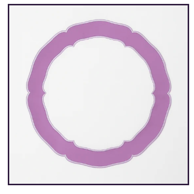 CLARION WHITE PURPLE FAUX LEATHER PLACEMAT