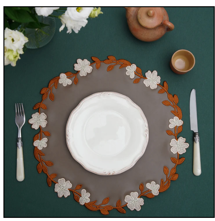 UNITY BROWN FAUX LEATHER PLACEMAT