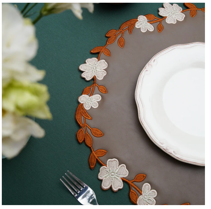 UNITY BROWN FAUX LEATHER PLACEMAT