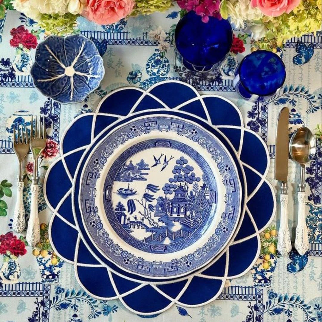 GATHER NAVY BLUE FABRIC PLACEMAT (SET OF 4)