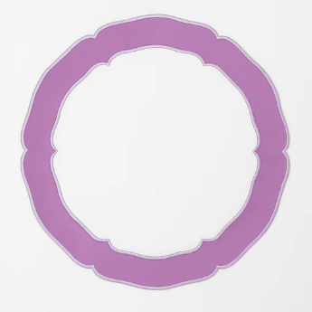 Decorative purple circular frame on a white background