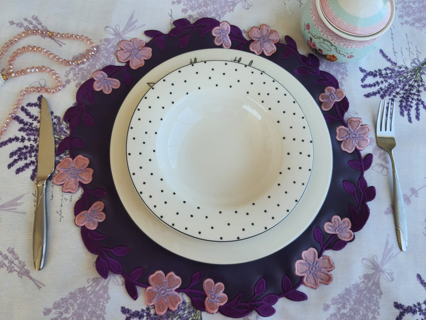 UNITY PURPLE FAUX LEATHER PLACEMAT