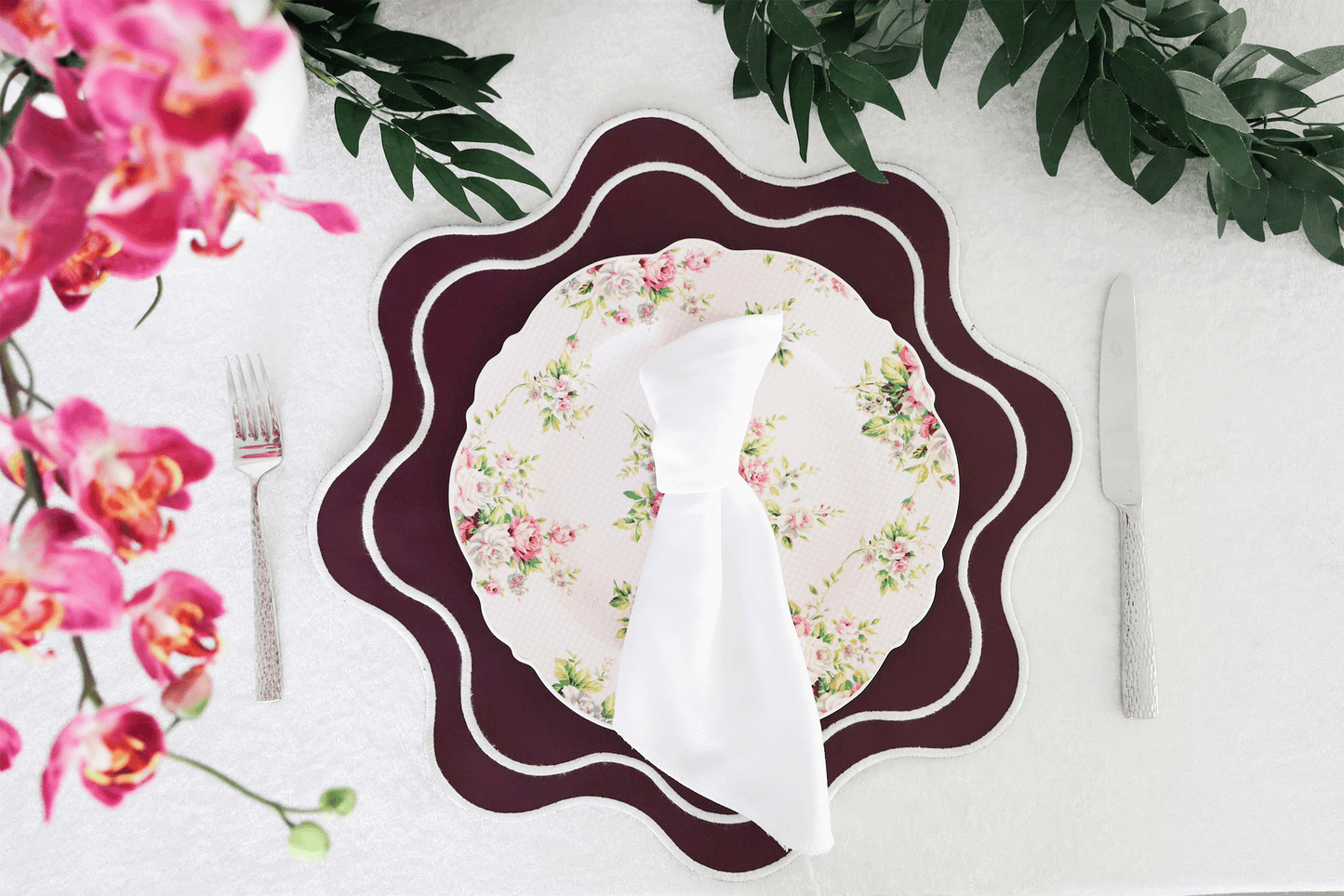 HAVEN BURGUNDY FAUX LEATHER PLACEMAT