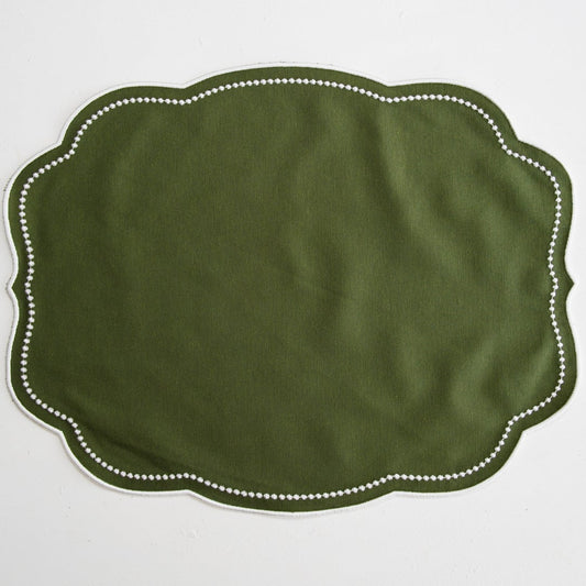 mireli green fabric placemat