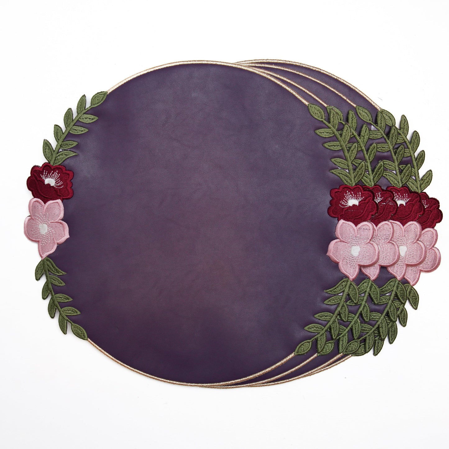 Decorative plate with floral designs on a white background