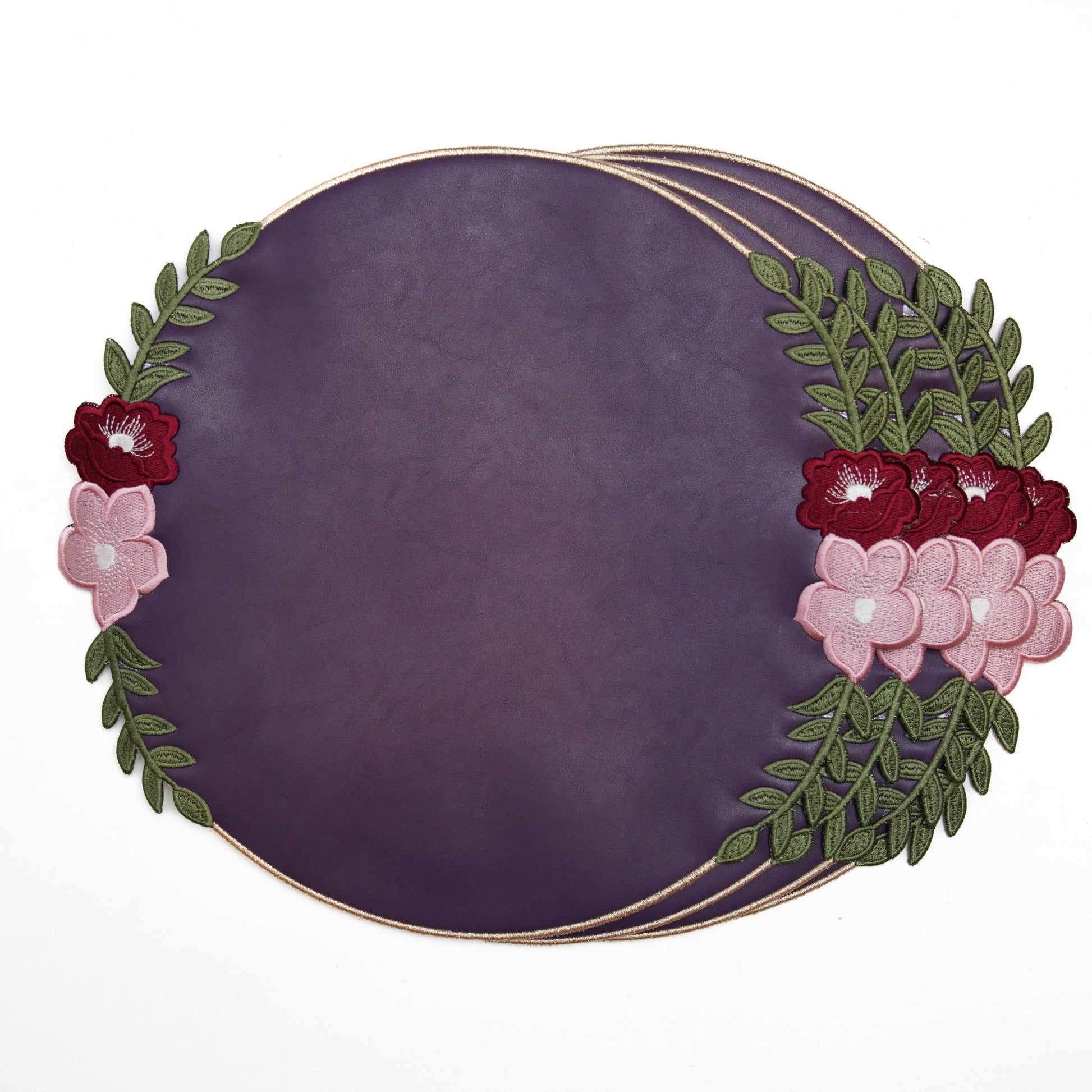 Decorative plate with floral designs on a white background